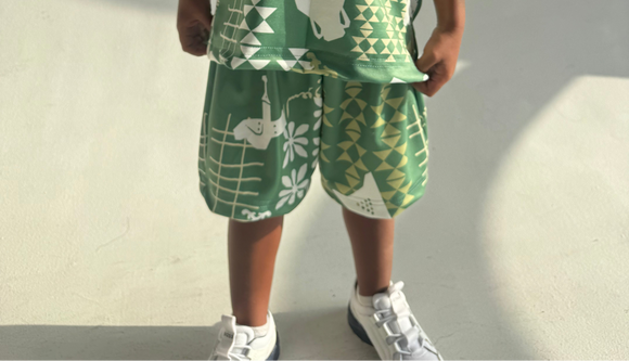 25 Saudi green Shorts شورت السعودية ٢٥ أخضر