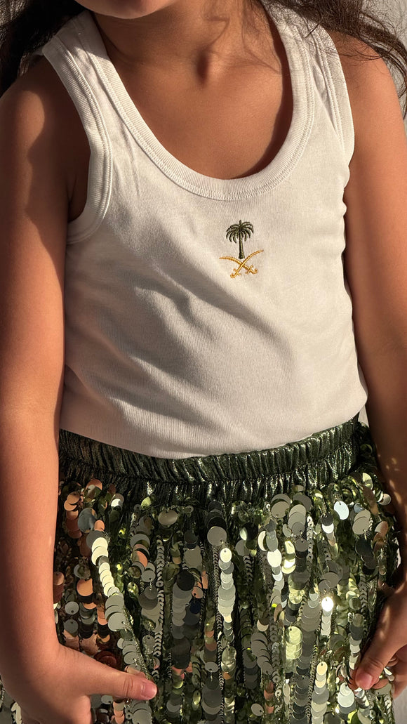 بلوزة شعار ٢٥ sleevless saudi blouse