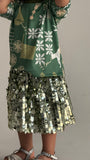 Green sequin skirt  تنورة  خضراء ترتر