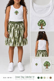 بلوزة شعار يوم التخضير sleevless green day tan top
