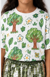 white printed  green day tshirt تيشرت يوم التخضير بيضاء