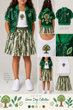 بلوزة شعار يوم التخضير sleevless green day tan top