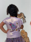 Saudi lilac metallic top 26 بلوزة الخزامى لميعة 26 للسعودية