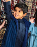 Boys 002 navy suede vest