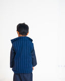 Boys 002 navy suede vest