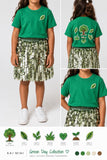 Green printed  green day tshirt تيشرت يوم التخضير خضراء