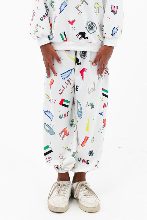 UAE WHITE Track pant