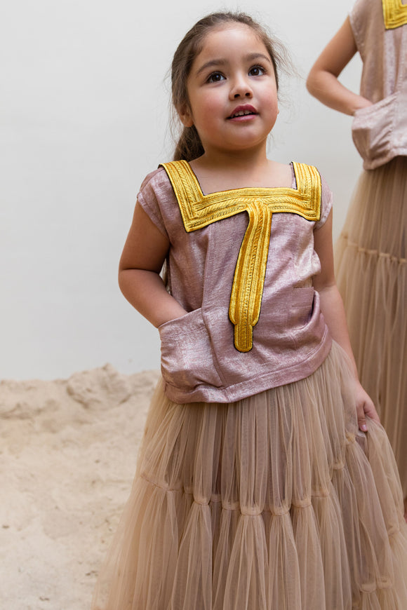 pink bisht skirt